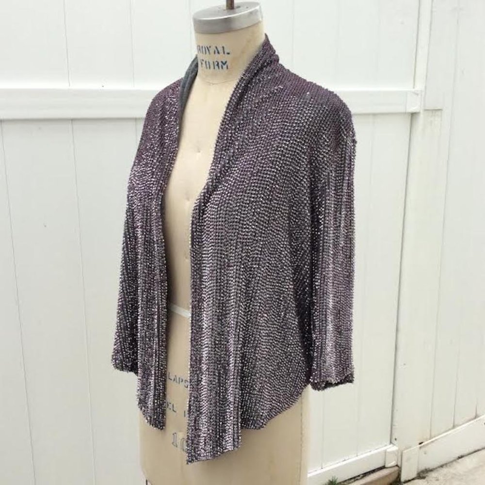 Haute Hippie Beaded Cardigan Jacket, Size XS